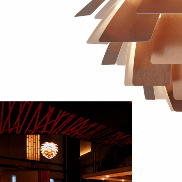 Leaf pine cone chandelier